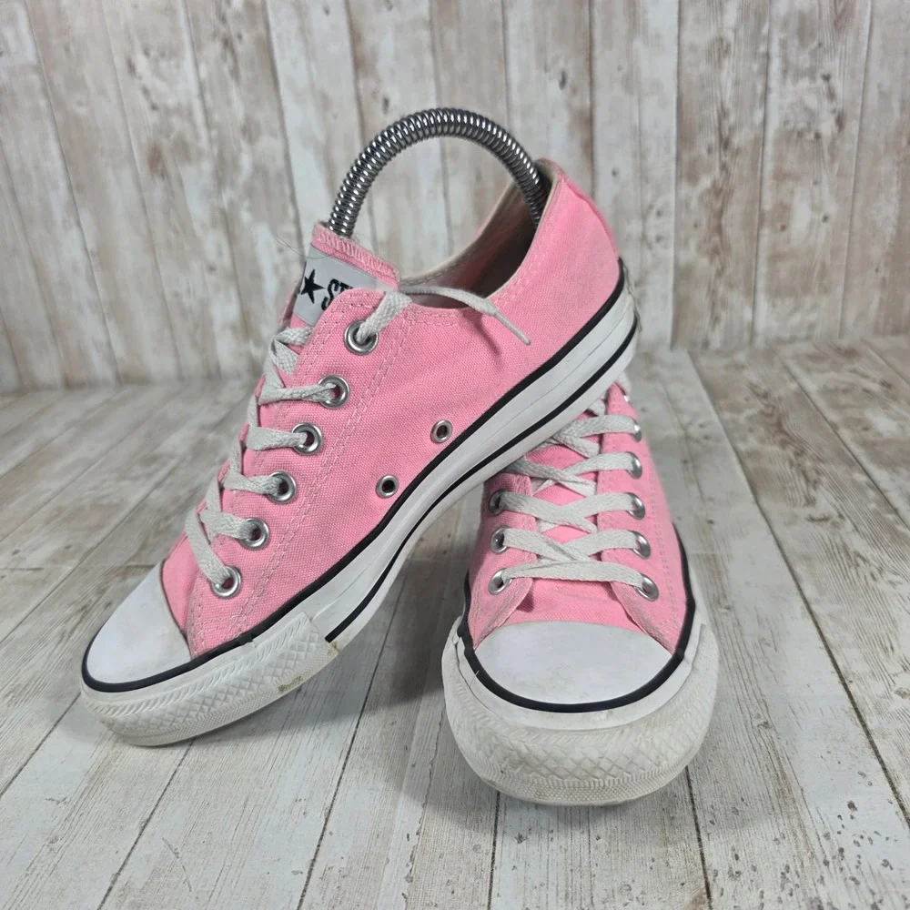 Converse All‎ Star Pink Low Top Canvas Sneakers Shoes Womens Size 7 Mens 5